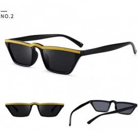 Square Classic Style Sunglasses with Polarized Lenses for Men or Women - Black With Yellow - CU18C3U0CMQ $30.20