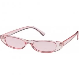Oval Small Tiny Oval Sleek Fashion Sunglasses - Pink - CG18UCQ4WDE $21.08