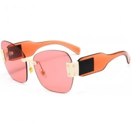 Oversized Fashion Style UV Protection Oversized Irregular Colorful Sunglasses Suitable for Women and Men (Color Pink) - CV199...