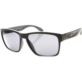 Square Lightweight Medium Square Frame Sunglasses - Black-yellow Smoke - C011Y9UFAP3 $20.76