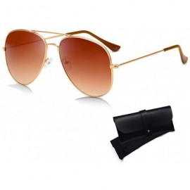 Cat Eye Womens Sunglasses Classic Retro Style UV Protection - Aviator Brown - CI198SCSUZL $26.43