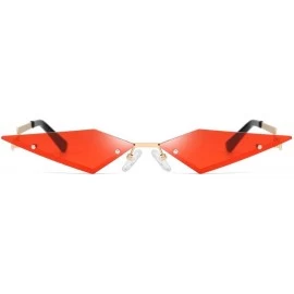 Aviator Sunglasses Irregular Ultraviolet Steampunk - Red - C8199SED6ES $9.98