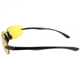 Wrap Island Bifocal Sunglasses Rimless Readers - Non-polarized Black Frame/Yellow Night Driving Lens - CR11X6ZGG8D $25.23
