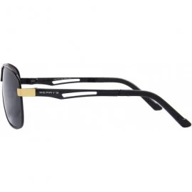 Rectangular Retro Driving Polarized Driving Sunglasses for Men Rectangular Men's Sun glasses - Gold_l - CH18KK7TOHX $8.02