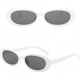 Oval Unisex Small Frame Sunglasses Fashion Vintage Retro Irregular Shape Travel Sun Glasses - Multicolor 1 - CK1900NNH09 $9.05