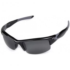 Sport Aero Sports Sunglasses with Case - Cycling Biking Running - Black - C018WAUQKZY $25.85