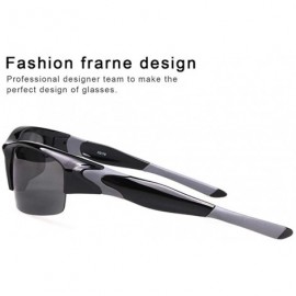 Sport Aero Sports Sunglasses with Case - Cycling Biking Running - Black - C018WAUQKZY $25.85