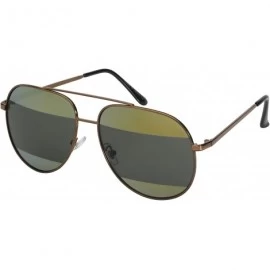 Aviator Fashion Aviators with Split Color Mirror Lens 25112-SPREV - Brown - CH12FYPIXCT $17.69