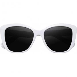 Rimless Polarized Vintage Sunglasses American Square Jackie O Cat Eye Sunglasses B2451 - White - C118R5O34ME $25.05