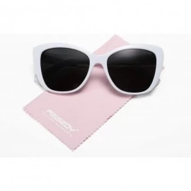 Rimless Polarized Vintage Sunglasses American Square Jackie O Cat Eye Sunglasses B2451 - White - C118R5O34ME $16.03