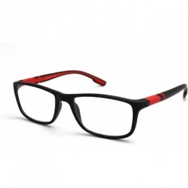 Rectangular Soft Matte Black w/ 2 Tone Reading Glasses Spring Hinge 0.74 Oz - Z1 Matte Black Matte Red - CT18SAQYKE6 $36.14
