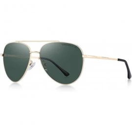Oval Mens Polarized Sunglasses for Women Aviation Frame HD Polarized Sun glasses for Men Driving S8138 - Gold G15 - CM18L68NN...
