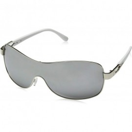 Shield Men's R1491 Shield Sunglasses with 100% UV Protection- 72 mm - Silver & White - CK18NN6Z02M $81.23