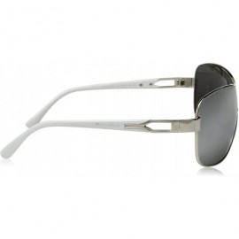 Shield Men's R1491 Shield Sunglasses with 100% UV Protection- 72 mm - Silver & White - CK18NN6Z02M $85.06