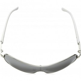 Shield Men's R1491 Shield Sunglasses with 100% UV Protection- 72 mm - Silver & White - CK18NN6Z02M $85.06