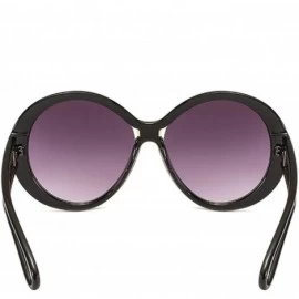 Round Women Men Classic Gradient Brand Big Frame Sun Glasses Female Vintage Round Sunglass Goggles UV400 - C3 - C418W8XC377 $...