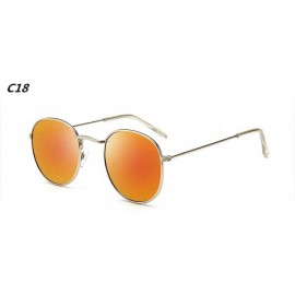 Oval Luxury Sunglasses Women/Men Brand Designer Glasses Lady Oval Sun Small Metal Frame Oculos De Sol Gafas - C18 - C3197A2X2...