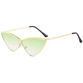 Cat Eye Triangle Cat Eye Sunglasses Wild Fashion Transparent Gradient Ocean Piece Sunglasses - CJ18X8T7GG0 $84.95