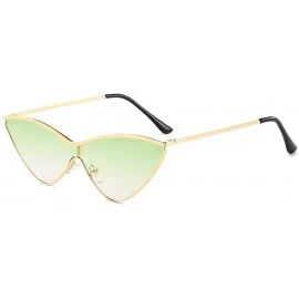 Cat Eye Triangle Cat Eye Sunglasses Wild Fashion Transparent Gradient Ocean Piece Sunglasses - CJ18X8T7GG0 $32.51