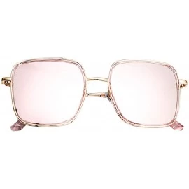 Oversized Reflective Sunglasses Polarized Oversized Colorful - Pink - C0196IS8RX7 $11.10
