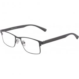 Rectangular Clear Lens Eyeglasses Anti Glare Polarized Clip on Sunglasses Men-9914 - C1 - CY12M9J22GV $27.10