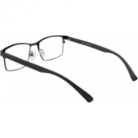 Rectangular Clear Lens Eyeglasses Anti Glare Polarized Clip on Sunglasses Men-9914 - C1 - CY12M9J22GV $27.10