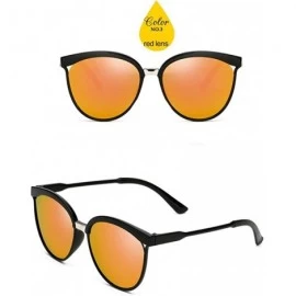 Oversized Candies Brand Designer Cat Eye Sunglasses Women Luxury Plastic Sun Blue Lens - Red Lens - CD18YKTC844 $18.31