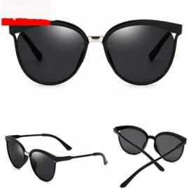 Oversized Candies Brand Designer Cat Eye Sunglasses Women Luxury Plastic Sun Blue Lens - Red Lens - CD18YKTC844 $9.03