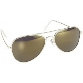 Aviator Aviator Sunglasses Gold Wire Frame Dark Smoked G-15 Lenses Maximum UV Protection - CH11YMSZOEP $14.79