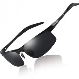 Oversized Mens Sports Driving Polarized Sunglasses UV Protection Sunglasses for Men 8177s - Black - CI1944NQCRW $14.14