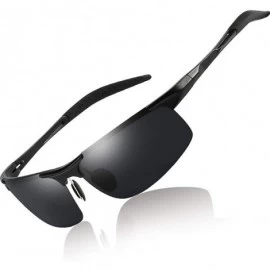 Oversized Mens Sports Driving Polarized Sunglasses UV Protection Sunglasses for Men 8177s - Black - CI1944NQCRW $21.35