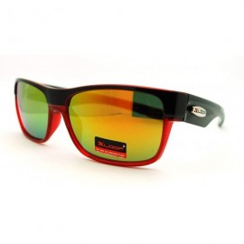 Sport Sports Sunglasses Rectangular Sporty Fashion - Red - CE11FVNV28H $22.63