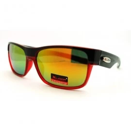 Sport Sports Sunglasses Rectangular Sporty Fashion - Red - CE11FVNV28H $18.35