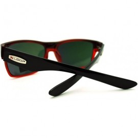Sport Sports Sunglasses Rectangular Sporty Fashion - Red - CE11FVNV28H $11.06