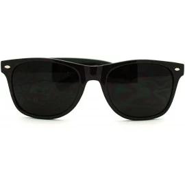 Wayfarer Retro Womens Spring Hinge Temple Heart Pattern Print Horned Sunglasses - Black / Purple - C211EMJBRDB $19.31