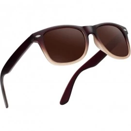 Oversized Sunglasses for Men Vintage Polarized Sun Glasses Fashion Shades WP1001 - Brown - CH18E3EHX5S $7.43