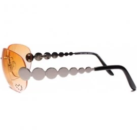 Oval Classic Vintage Retro Style 80s Party Oval Rimless Sunglasses - Orange - C018W796WR2 $17.14