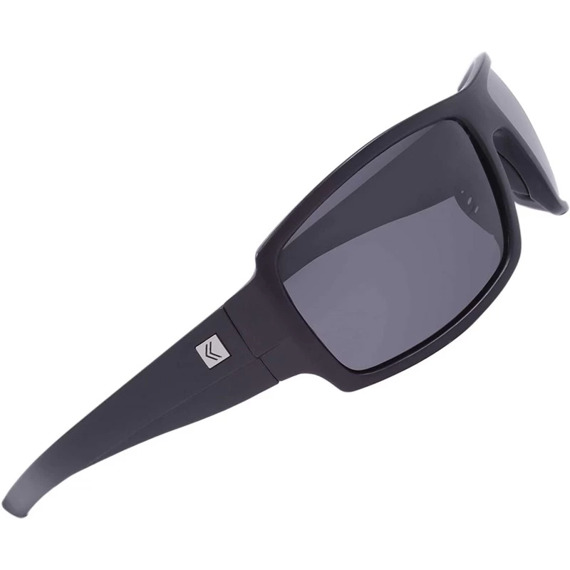 Wrap Polarized Lifestyle Sunglasses Protection Rectangular - CS197CSCH62 $40.44