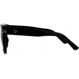 Rectangular Womens Boyfriend Skeleton Hand Thick Horn Rim Hipster Sunglasses - Black Silver Mirror - CO18DK3EZQS $10.34