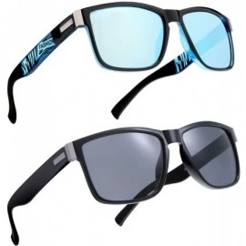 Sport Polarized Sunglasses Driving Glasses Black Purple - 2pcs-blue-black - CC18W4KT8GG $35.76