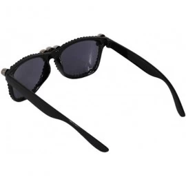 Sport Skull Punk Rhinestone Sunglasses UV Protection Hip Hop Glasses - Square Frame Small Skull - CO18X9UH6WI $19.72