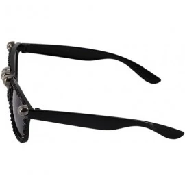 Sport Skull Punk Rhinestone Sunglasses UV Protection Hip Hop Glasses - Square Frame Small Skull - CO18X9UH6WI $11.19