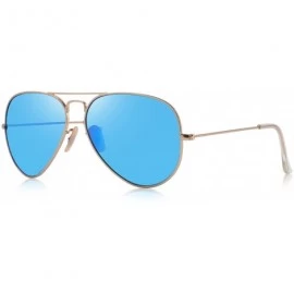 Aviator Classic Pilot Polarized Sunglasses for Men/Women58mm O8025 - Blue Mirror - CB18H3EYRHO $28.23
