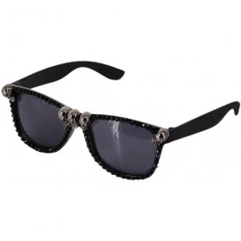 Sport Skull Punk Rhinestone Sunglasses UV Protection Hip Hop Glasses - Square Frame Small Skull - CO18X9UH6WI $19.72