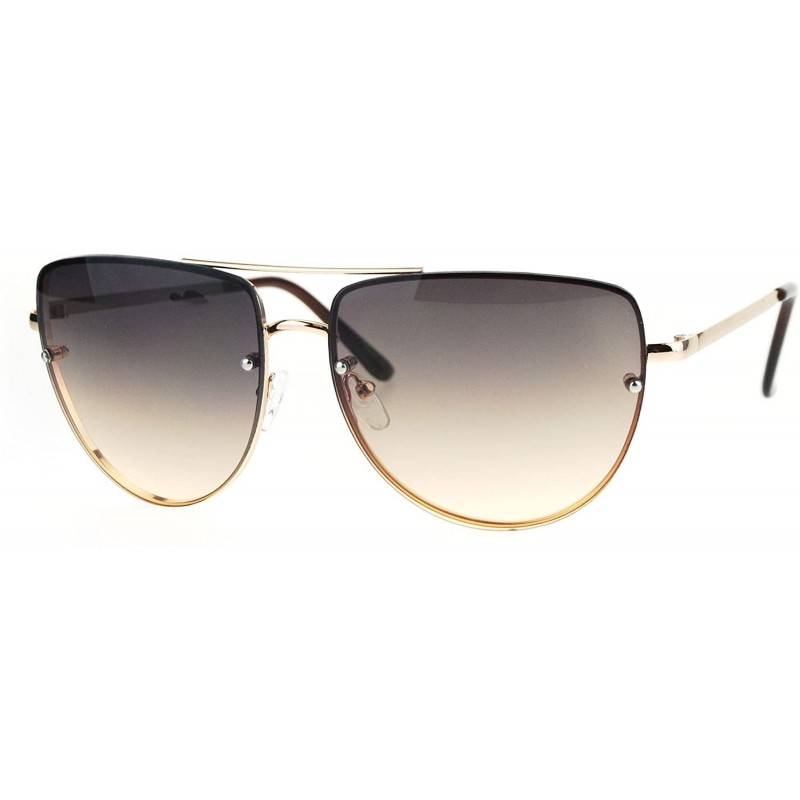 Womens Rimless Cat Eye Luxury Retro Vintage Fashion Sunglasses - Gold ...