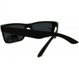 Rectangular Polarized All Black Thin Rectangular Light Weight Cholo Gangster Sunglasses - CF11GXIE6FF $13.63