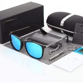 Aviator Summer Fashion Unisex Sun Glasses Polarized Blue Polarized - Dark Green - CL18Y6T5TX2 $18.91