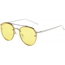 Aviator Sunglasses for Men Women Aviator Polarized Metal Mirror UV Lens Protection - F - CU18UAQNXK6 $8.52