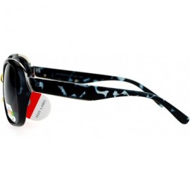 Butterfly Antiglare Polarized Lens Oversize Butterfly Womens Sunglasses - Blue Tortoise - CC12F1QGFSF $9.73