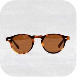 Round Sunglasses Retro Round Frame Men Polarized Vintage Eyeglasses Women Driving Glasses Light Acetate Eyewear - C1197Y5WQCW...